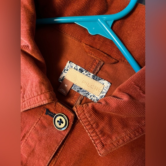 Anthropologie Pilcro Orange Corduroy Duster size Medium - Picture 7 of 9